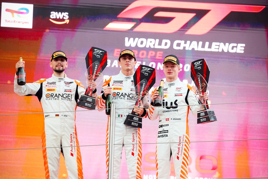 Sejr i Barcelona: Sebastian Øgaard sluttede GT World Challenge på toppen. 
(Foto: SRO Motorsports Group)